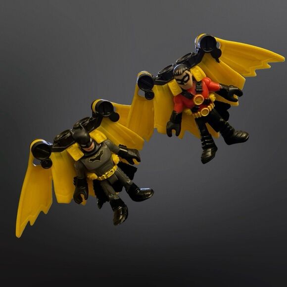 Imaginext DC Super Heroes Joker Gotham Batman BatCycle Glider Wings Jet Pack - Picture 3 of 13